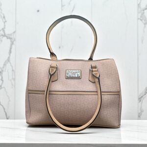 G by Guess Pink Logo Satchel Structured Tote Bag